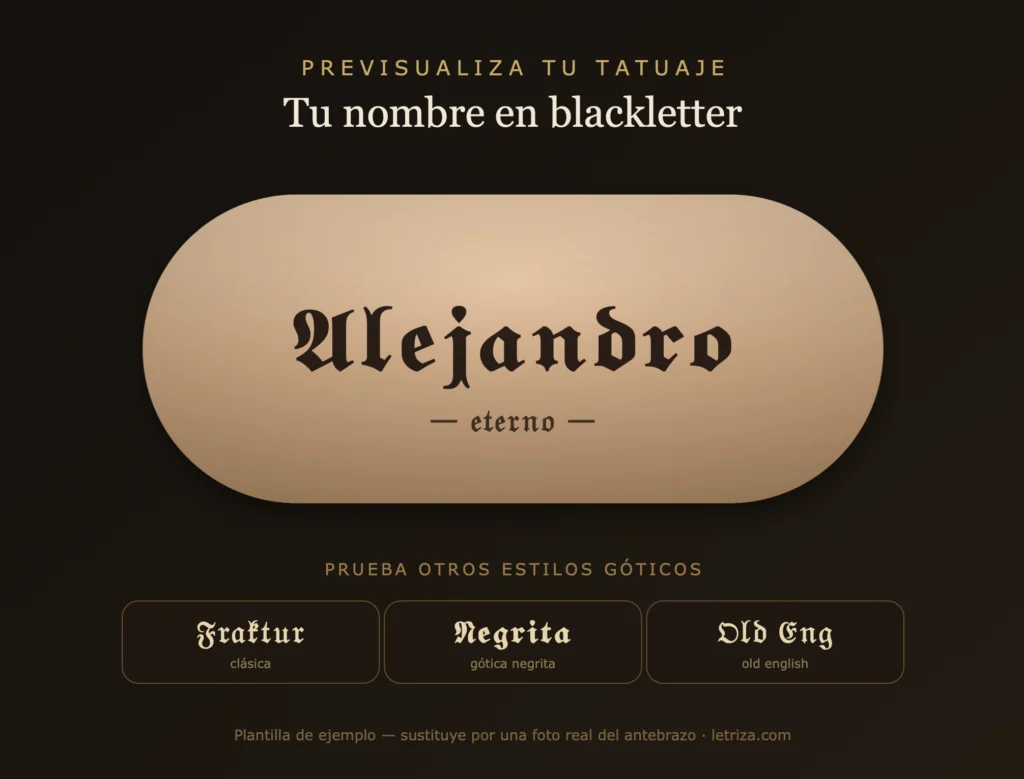 Tipos de letras góticas: Fraktur clásica, gótica negrita y Old English para copiar y pegar